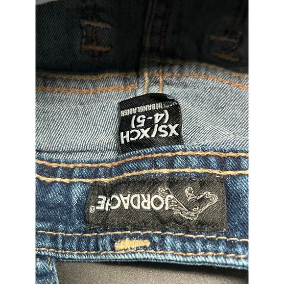 Girls Jordache w Lace Crochet Spring Summer Denim Overall Shorts Size xs 4-5 - Picture 8 of 8